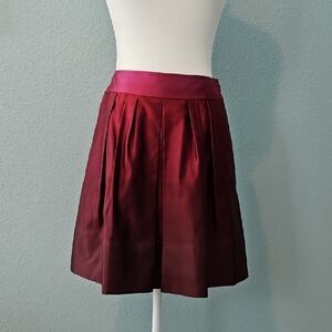 Ann Taylor Deep Red Ombre A-Line Skirt